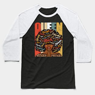 Black History Month Juneteenth  For Black Queen Baseball T-Shirt